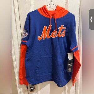 Blue and Orange Mets Hoodie